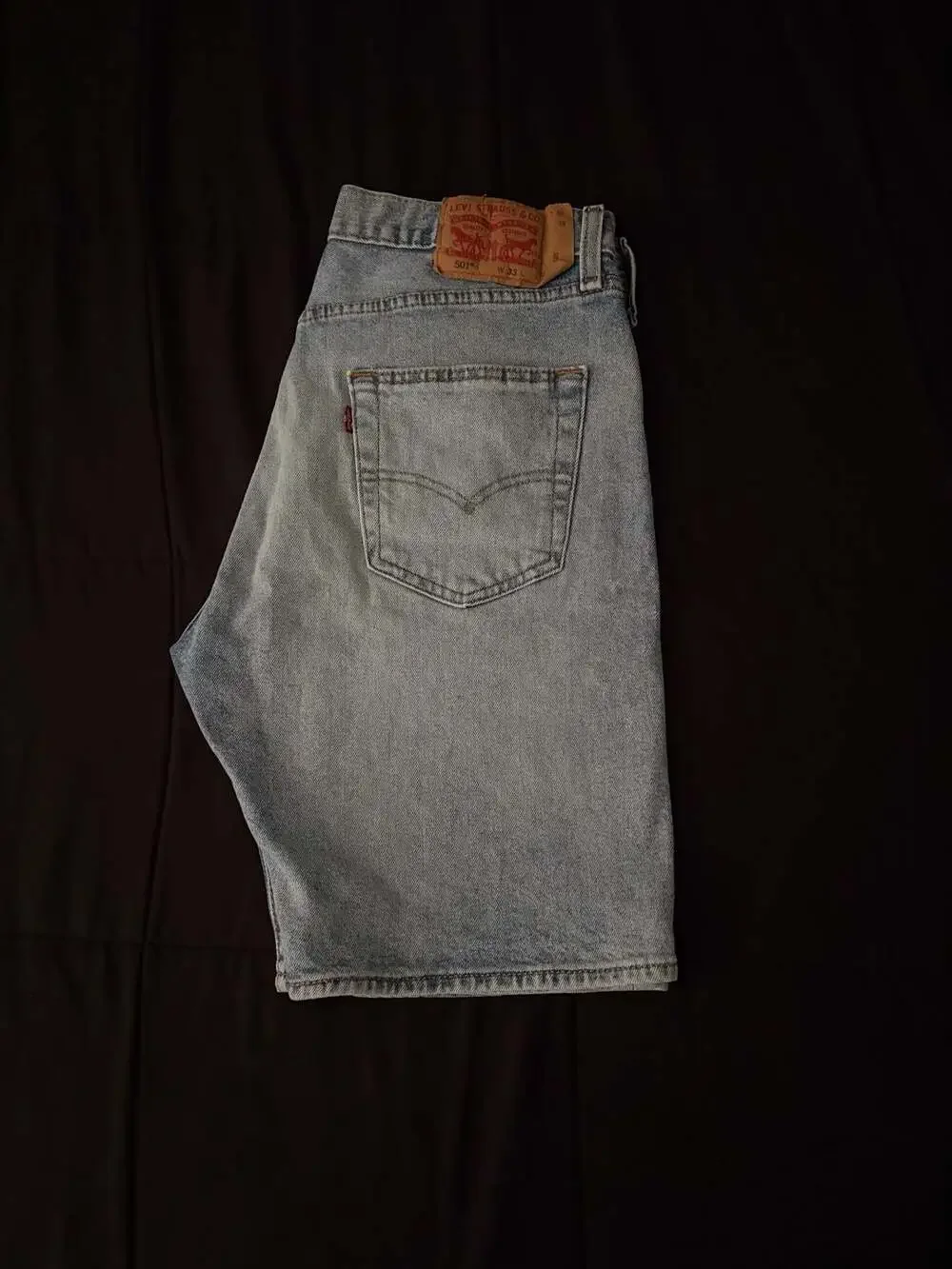 Levi's 501 Button Fly Light Wash Denim Shorts W33 L9